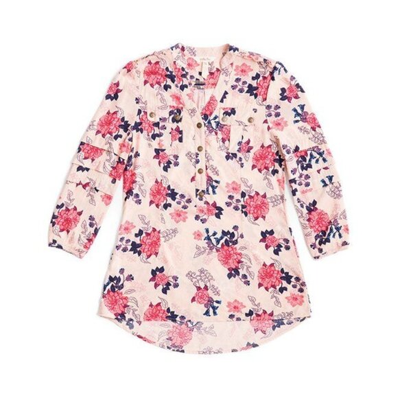 Matilda Jane Peach Floral Ruffle Livery Millie Top Size Small - Picture 10 of 11
